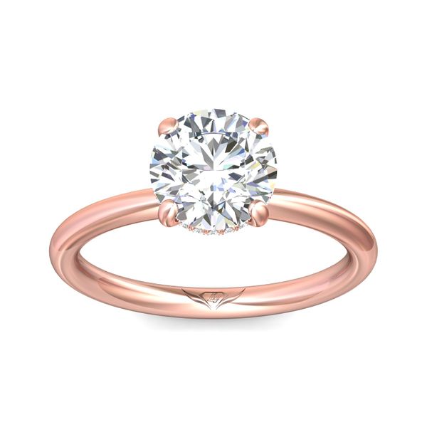 FlyerFit Solitaire 14K Pink Gold Engagement Ring  Image 2 Becky Beauchine Kulka Diamonds and Fine Jewelry Okemos, MI
