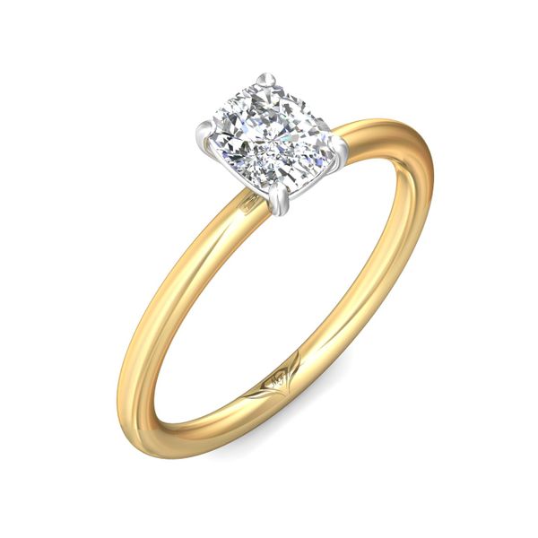 Flyerfit Solitaire 14K Yellow and 14K White Gold Engagement Ring Image 5 Christopher's Fine Jewelry Pawleys Island, SC