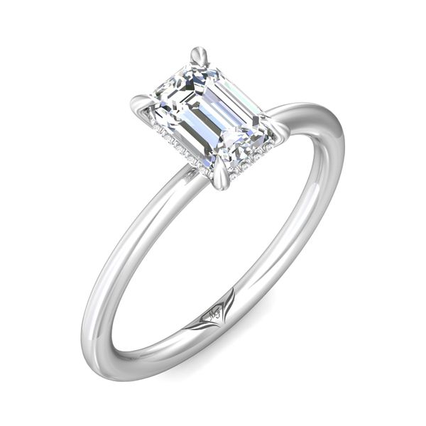 FlyerFit Solitaire Platinum Engagement Ring  Image 5 Wesche Jewelers Melbourne, FL