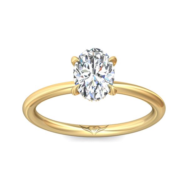 FlyerFit Solitaire 18K Yellow Gold Engagement Ring  Image 2 Wesche Jewelers Melbourne, FL