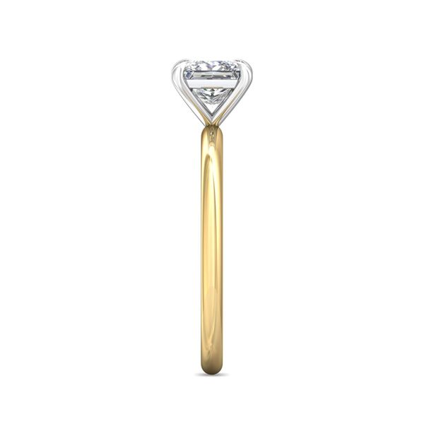 Flyerfit Solitaire 14K Yellow Gold Shank And Platinum Top Engagement Ring Image 4 Becky Beauchine Kulka Diamonds and Fine Jewelry Okemos, MI