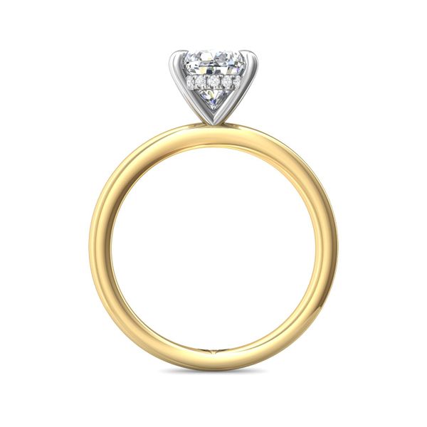 FlyerFit Solitaire 18K Yellow Gold Shank And White Gold Top Engagement Ring  Image 3 Grogan Jewelers Florence, AL