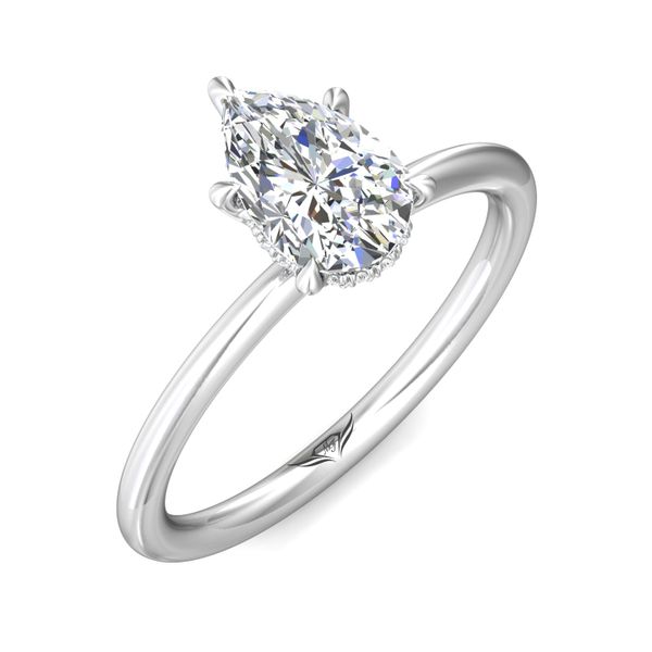 FlyerFit Solitaire 18K White Gold Engagement Ring  Image 5 Grogan Jewelers Florence, AL