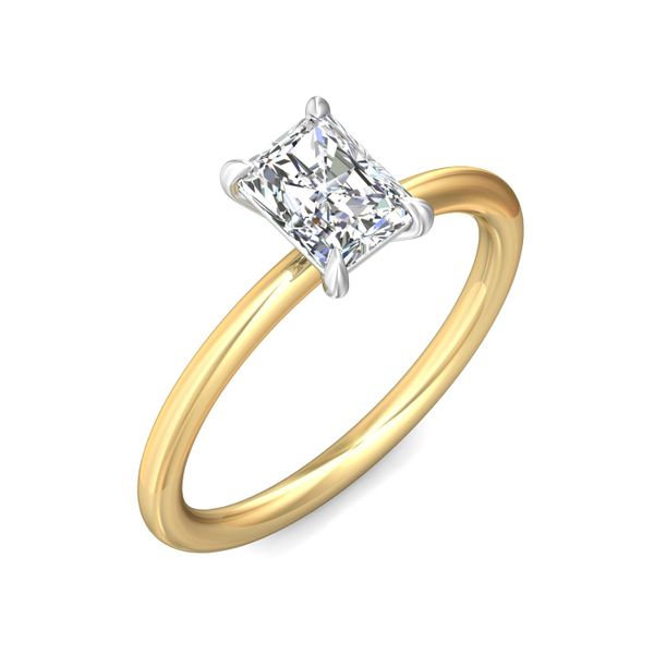 Flyerfit Solitaire 14K Yellow and 14K White Gold Engagement Ring Image 5 Christopher's Fine Jewelry Pawleys Island, SC