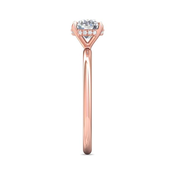 FlyerFit Solitaire 18K Pink Gold Engagement Ring  Image 4 Wesche Jewelers Melbourne, FL