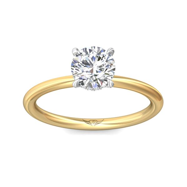 FlyerFit Solitaire 18K Yellow Gold Shank And White Gold Top Engagement Ring  Image 2 Christopher's Fine Jewelry Pawleys Island, SC