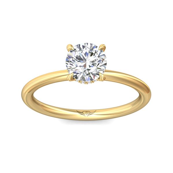 FlyerFit Solitaire 18K Yellow Gold Engagement Ring  Image 2 Wesche Jewelers Melbourne, FL