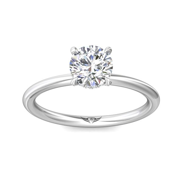 FlyerFit Solitaire 18K White Gold Engagement Ring  Image 2 Wesche Jewelers Melbourne, FL