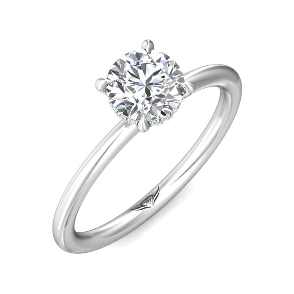 FlyerFit Solitaire 18K White Gold Engagement Ring  Image 5 Wesche Jewelers Melbourne, FL