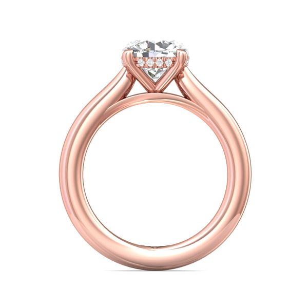 FlyerFit Solitaire 14K Pink Gold Engagement Ring  Image 3 Christopher's Fine Jewelry Pawleys Island, SC