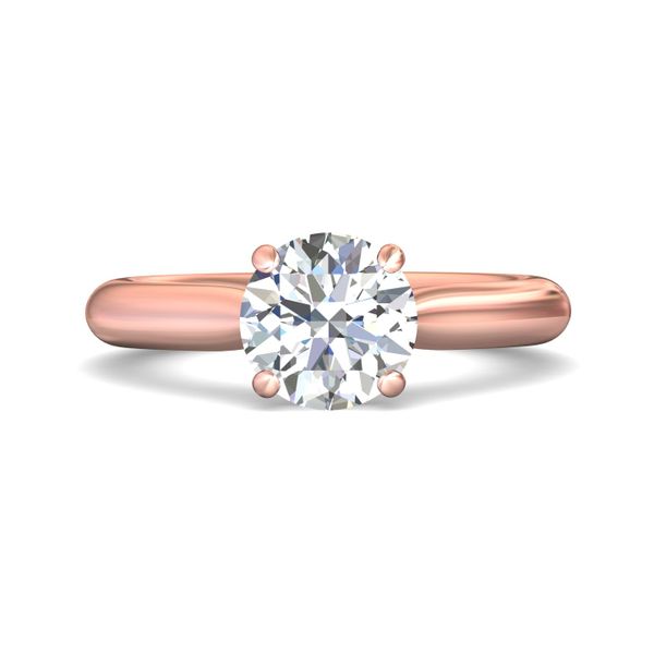 FlyerFit Solitaire 14K Pink Gold Engagement Ring  Wesche Jewelers Melbourne, FL