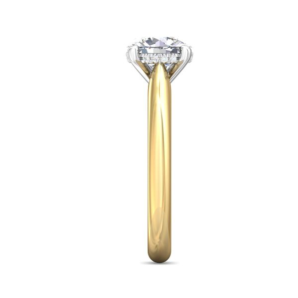 FlyerFit Solitaire 14K Yellow and 14K White Gold Engagement Ring  Image 4 Becky Beauchine Kulka Diamonds and Fine Jewelry Okemos, MI