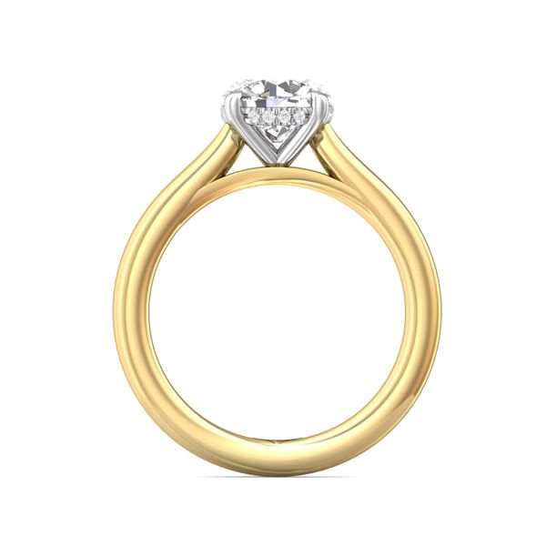 FlyerFit Solitaire 18K Yellow Gold Shank And White Gold Top Engagement Ring  Image 3 Christopher's Fine Jewelry Pawleys Island, SC