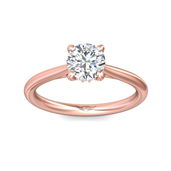 FlyerFit Solitaire 14K Pink Gold Engagement Ring  Image 2 Christopher's Fine Jewelry Pawleys Island, SC