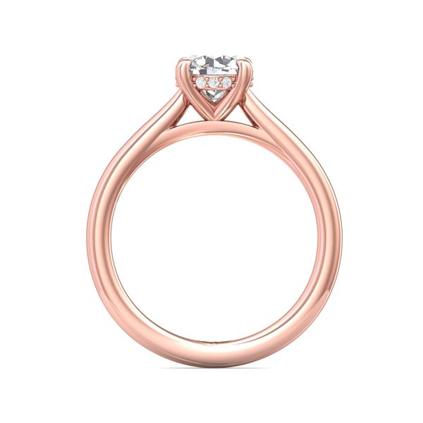 FlyerFit Solitaire 18K Pink Gold Engagement Ring  Image 3 Becky Beauchine Kulka Diamonds and Fine Jewelry Okemos, MI