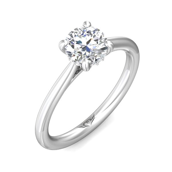 FlyerFit Solitaire 14K White Gold Engagement Ring  Image 5 Wesche Jewelers Melbourne, FL