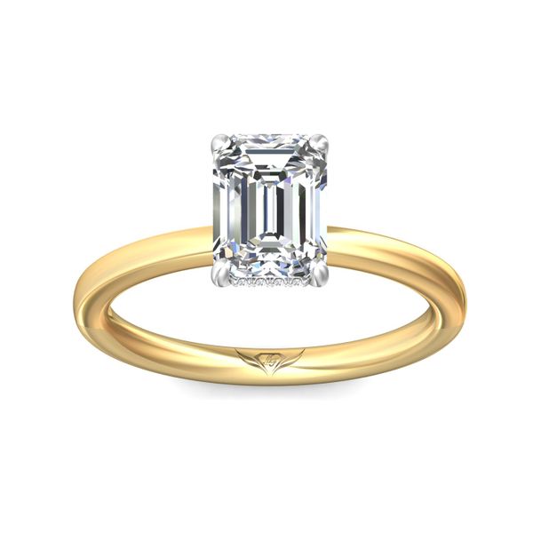 Flyerfit Solitaire 18K Yellow Gold Shank And Platinum Top Engagement Ring H-I SI2 Image 2 Valentine's Fine Jewelry Dallas, PA