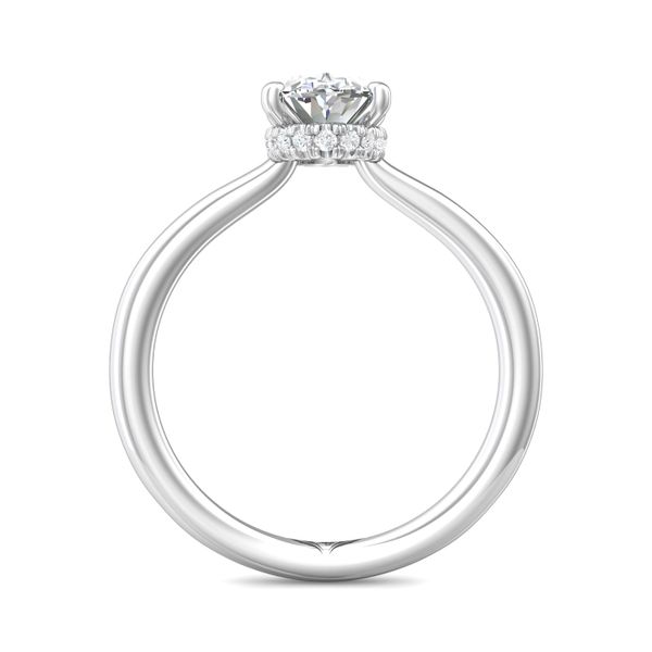 FlyerFit Solitaire Platinum Engagement Ring  Image 3 Becky Beauchine Kulka Diamonds and Fine Jewelry Okemos, MI
