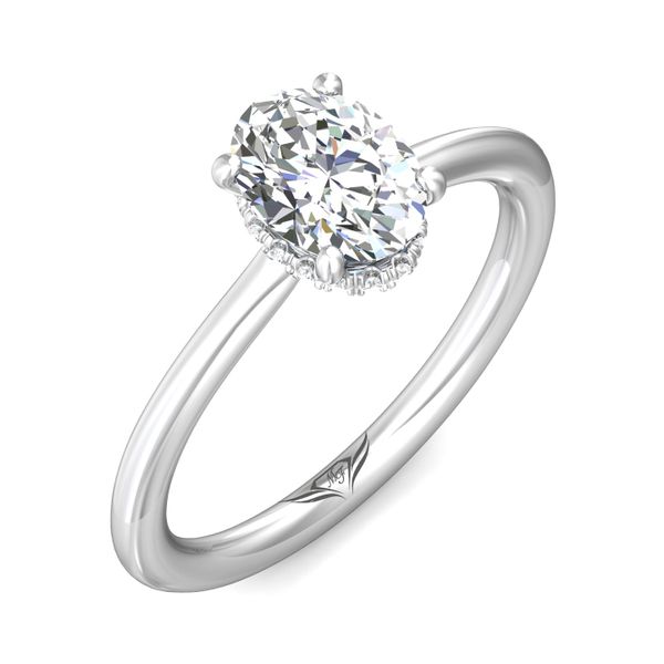 FlyerFit Solitaire Platinum Engagement Ring  Image 5 Wesche Jewelers Melbourne, FL