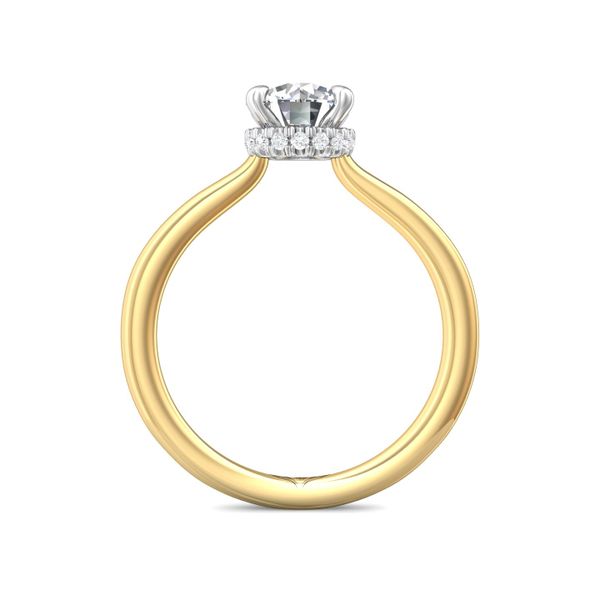 FlyerFit Solitaire 14K Yellow and 14K White Gold Engagement Ring  Image 3 Christopher's Fine Jewelry Pawleys Island, SC