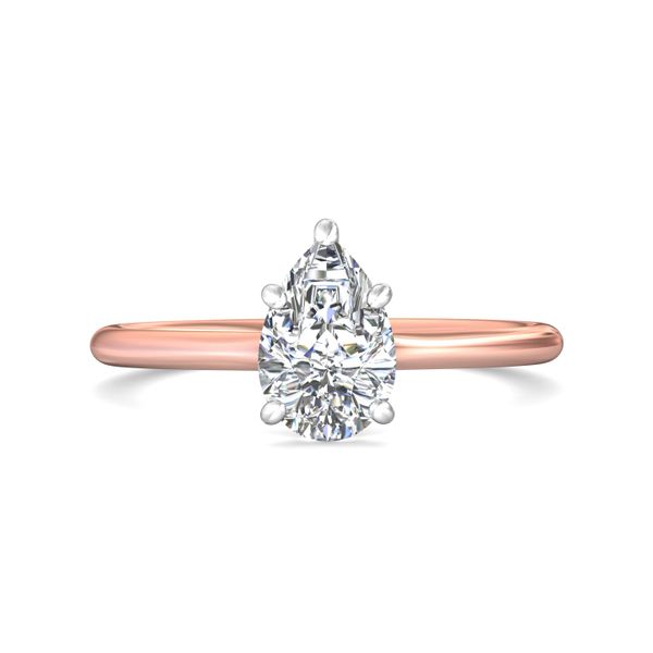 Flyerfit Solitaire 18K Pink Gold Shank And White Gold Top Engagement Ring H-I SI1 Becky Beauchine Kulka Diamonds and Fine Jewelry Okemos, MI