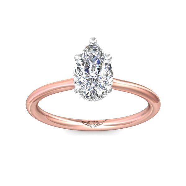 Flyerfit Solitaire 18K Pink Gold Shank And White Gold Top Engagement Ring H-I SI1 Image 2 Grogan Jewelers Florence, AL