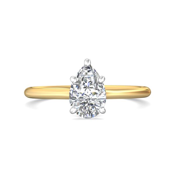 Flyerfit Solitaire 18K Yellow Gold Shank And White Gold Top Engagement Ring G-H VS2-SI1 Wesche Jewelers Melbourne, FL