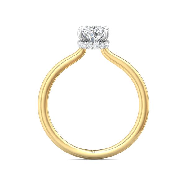 Flyerfit Solitaire 18K Yellow Gold Shank And White Gold Top Engagement Ring G-H VS2-SI1 Image 3 Wesche Jewelers Melbourne, FL
