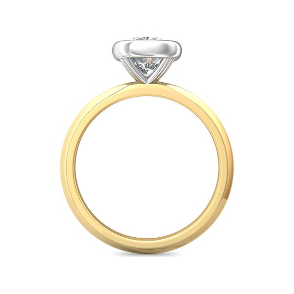 Flyerfit Solitaire 18K Yellow Gold Shank And White Gold Top Engagement Ring Image 3 Becky Beauchine Kulka Diamonds and Fine Jewelry Okemos, MI