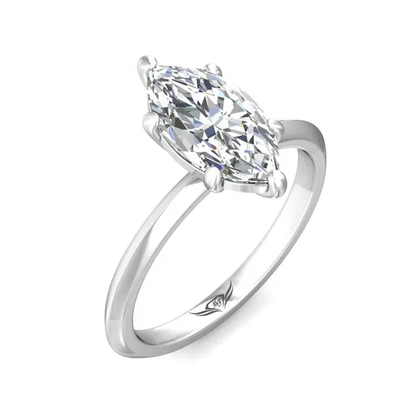 FlyerFit Solitaire 14K White Gold Engagement Ring Image 5 Meyers Jewelers Grove City, OH