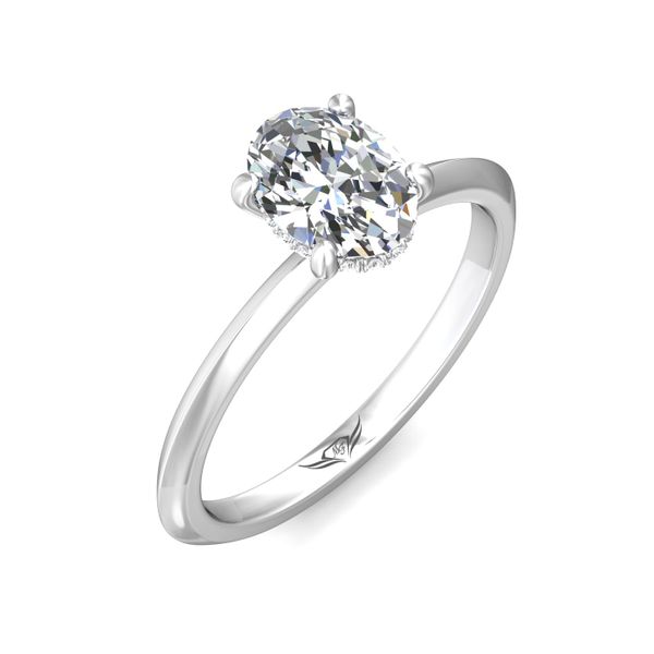 FlyerFit Solitaire Platinum Engagement Ring  Image 5 Grogan Jewelers Florence, AL