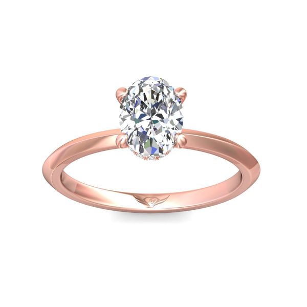 FlyerFit Solitaire 18K Pink Gold Engagement Ring  Image 2 Christopher's Fine Jewelry Pawleys Island, SC