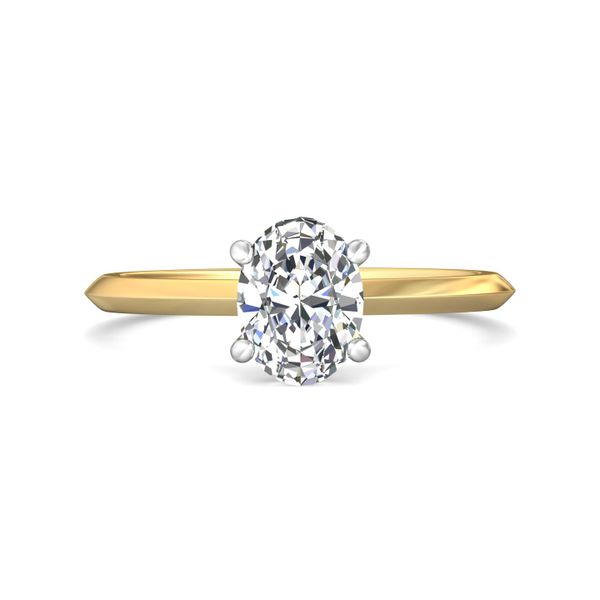 FlyerFit Solitaire 18K Yellow Gold Shank And White Gold Top Engagement Ring  Becky Beauchine Kulka Diamonds and Fine Jewelry Okemos, MI