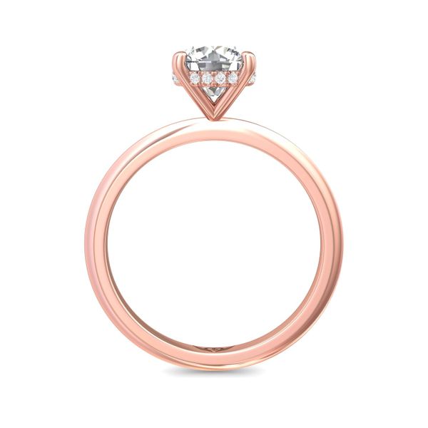 FlyerFit Solitaire 18K Pink Gold Engagement Ring  Image 3 Becky Beauchine Kulka Diamonds and Fine Jewelry Okemos, MI