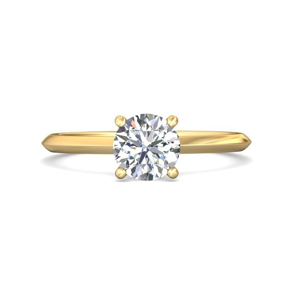 FlyerFit Solitaire 18K Yellow Gold Engagement Ring  Becky Beauchine Kulka Diamonds and Fine Jewelry Okemos, MI