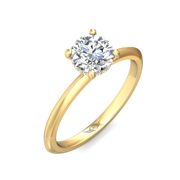 FlyerFit Solitaire 18K Yellow Gold Engagement Ring  Image 5 Becky Beauchine Kulka Diamonds and Fine Jewelry Okemos, MI
