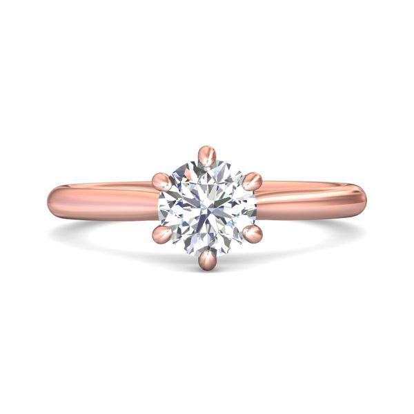 FlyerFit Solitaire 14K Pink Gold Engagement Ring  Becky Beauchine Kulka Diamonds and Fine Jewelry Okemos, MI