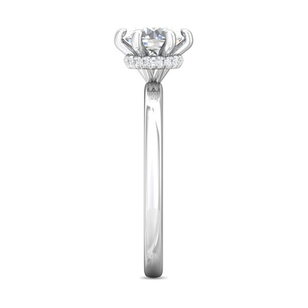 FlyerFit Solitaire Platinum Engagement Ring  Image 4 Becky Beauchine Kulka Diamonds and Fine Jewelry Okemos, MI