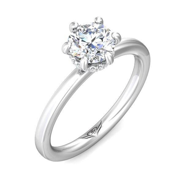 FlyerFit Solitaire 14K White Gold Engagement Ring  Image 5 Christopher's Fine Jewelry Pawleys Island, SC