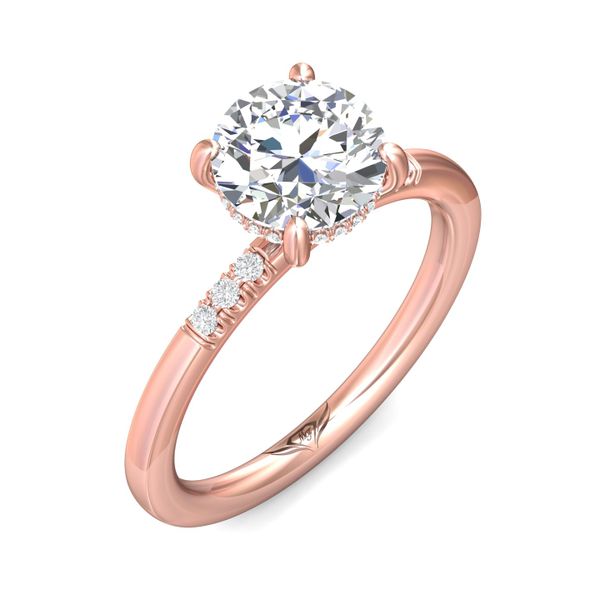 FlyerFit Solitaire 14K Pink Gold Engagement Ring  Image 5 Becky Beauchine Kulka Diamonds and Fine Jewelry Okemos, MI
