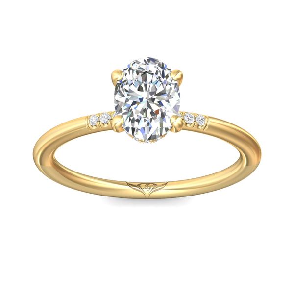 FlyerFit Solitaire 14K Yellow Gold Engagement Ring  Image 2 Wesche Jewelers Melbourne, FL