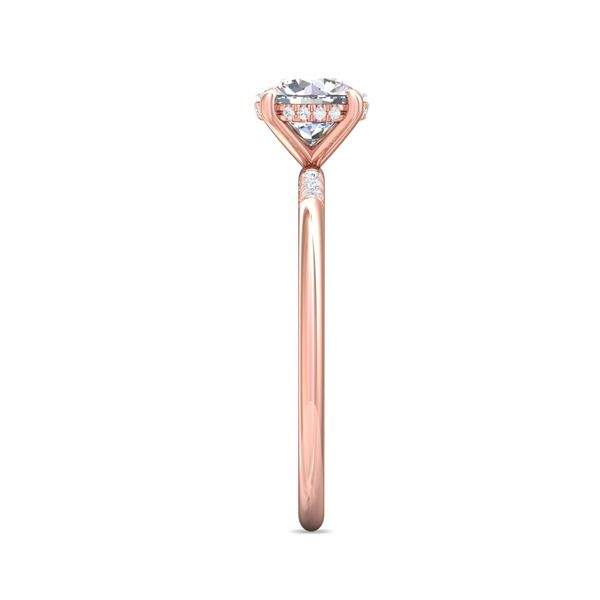 FlyerFit Solitaire 14K Pink Gold Engagement Ring  Image 4 Wesche Jewelers Melbourne, FL