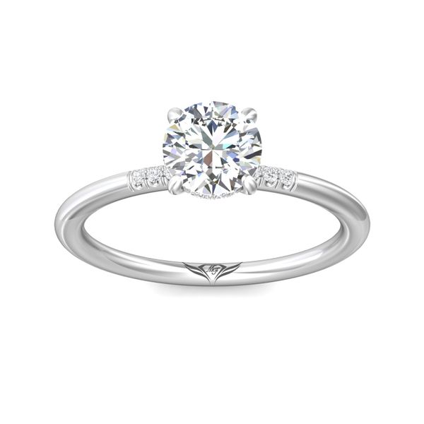 FlyerFit Solitaire 14K White Gold Engagement Ring  Image 2 Wesche Jewelers Melbourne, FL