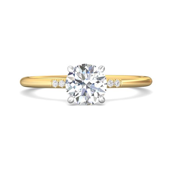 FlyerFit Solitaire 14K Yellow Gold Shank And Platinum Top Engagement Ring  Becky Beauchine Kulka Diamonds and Fine Jewelry Okemos, MI