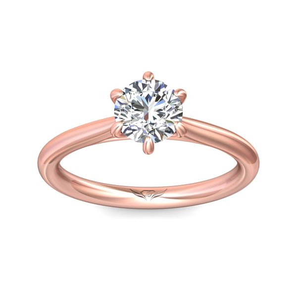 Flyerfit Solitaire 18K Pink Gold Engagement Ring Image 2 Becky Beauchine Kulka Diamonds and Fine Jewelry Okemos, MI