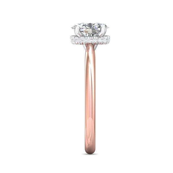 Flyerfit Solitaire 18K Pink Gold Shank And White Gold Top Engagement Ring H-I SI1 Image 4 Valentine's Fine Jewelry Dallas, PA