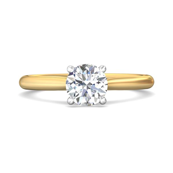 Flyerfit Solitaire 18K Yellow Gold Shank And White Gold Top Engagement Ring H-I SI1 Grogan Jewelers Florence, AL
