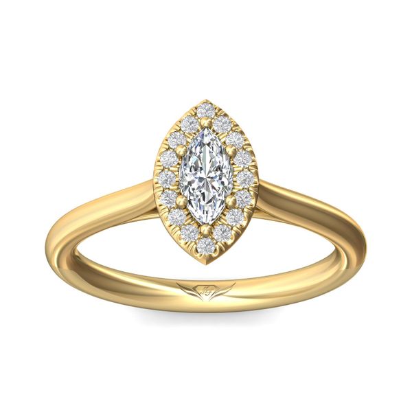 FlyerFit Solitaire 14K Yellow Gold Engagement Ring  Image 2 Wesche Jewelers Melbourne, FL