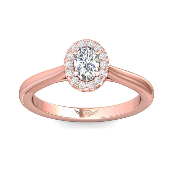 FlyerFit Solitaire 14K Pink Gold Engagement Ring  Image 2 Wesche Jewelers Melbourne, FL