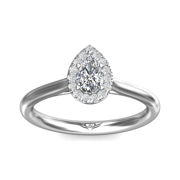 FlyerFit Solitaire 14K White Gold Engagement Ring  Image 2 Wesche Jewelers Melbourne, FL